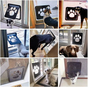 ATUBAN Screen Dog Door for Sliding Door, Inside Opening 12x14 inches Doggy Door,Magnetic Self-Closing Pet Screen Door Protector