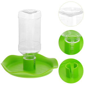 Reptile Water Bowl Automatic Dispenser Bottle Turtle Feeders Waterer Fountain Basin for Lizards Tortoises Reptiles Gecko