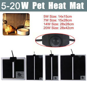 5W 7W Reptile Pet Heating Pad With Thermostat Controller Terrarium Heater Warm Climbing New Mat EU Vivarium Switch Pet Plug B9G8