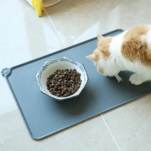 Silicone Pet Mat for Dog Cat Pet Food Pad Waterproof Perros Bowl Drinking Mat Dogs Feeding Placemat Portable Outdoor Feeding