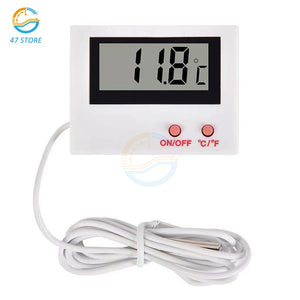 Mini LCD Digital Indoor Thermometer with Waterproof Probe Convenient Temperature Sensor for Fish Tank Fridge Aquarium Outdoor