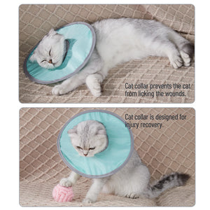 Pet Cat Protective Collar Neck Recovery Cone Collar for Anti-Bite Lick Reusable Cat Dogs Health Medical Circle for Pet Supplies