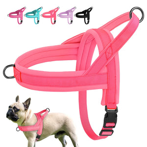 Soft No Pull Small Medium Dog Harness Nylon Pitbull Dog Puppy Harnesses Padded Pet Vest Adjustable for Small Dog Chihuahua Pug