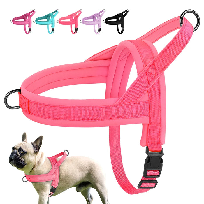 Soft No Pull Small Medium Dog Harness Nylon Pitbull Dog Puppy Harnesses Padded Pet Vest Adjustable for Small Dog Chihuahua Pug