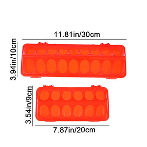 1Pc Double Row 12/18 Holes Poultry Ground Feeder Plastic Clamshell Feeding Chicken Groove Farm Breeding Supplies