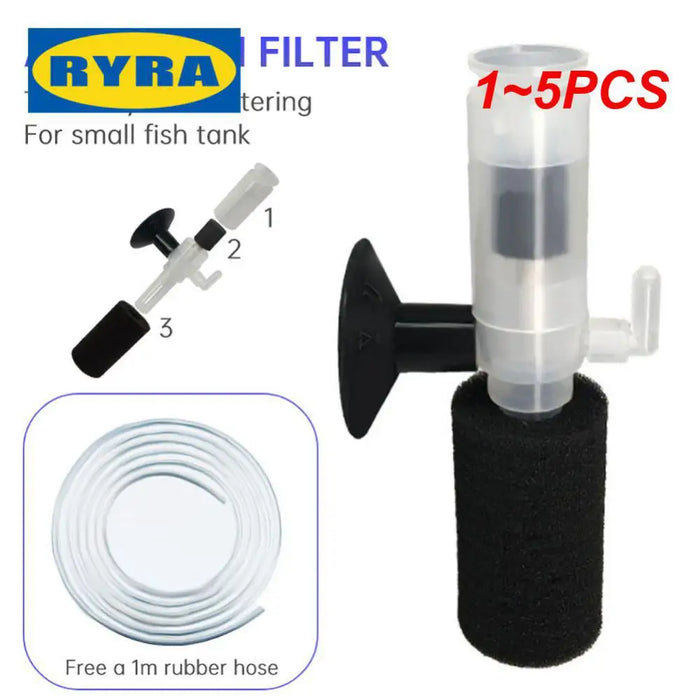 1~5PCS Internal Purifier Creative Biochemical Sponge Small Fish Tank Mini Silent Sponge Filter Pumps Household Aquarium