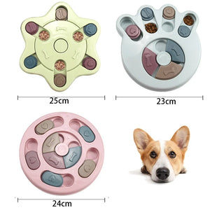 Pet Puzzle Toys Slow Food Feeding Interactive Plate Bowl Non-Slip Anti-choking Dog Cat Bowl Iq Training Pets Supplies