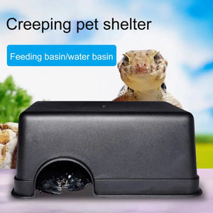 Reptile Platform Shelter House Frosted Texture Stable Large Reptiles Hideout Pets Shelter Reptile Terrace Entertaining