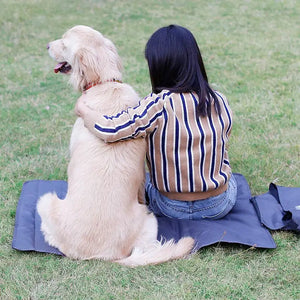 Foldable Pet Blanket Mat Waterproof Folding Washable Dog Sleeping Bag with Strap for Dog Travel Camping Accessories