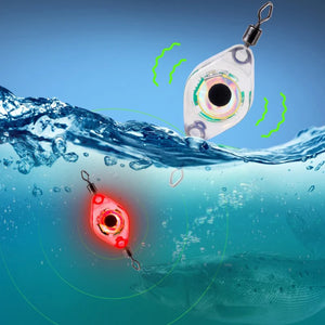 1pc LED Fish Lamp Mini Fishing Lure Light LED Deep Drop Underwater Eye Shape Fishing Squid Fishing Bait Luminous Lure