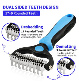 Professional Pet Deshedding Brush Dog Hair Remover Pet Fur Knot Cutter Puppy Cat Comb Brushes Dogs Grooming Shedding Supplies