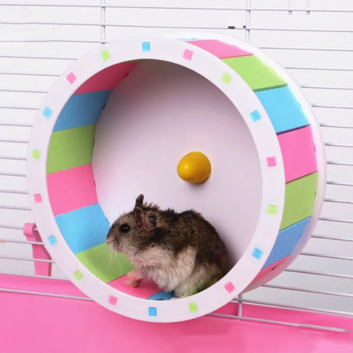 Smooth Hamster Wheel Silent Small Pet Exercise Wheel Plastic Running Toy for Hamster Cage Small Pet Sports Wheel Pet Accessories