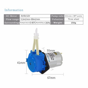 DC 12V/24V Dosing Pump Peristaltic Pumps Dosing Head With Connector For Arduino Aquarium Lab Analytic Diy Liquids Motor Tools