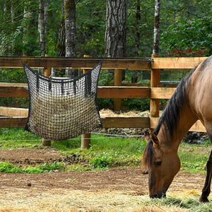 Nylon Haylage Net Durable Horse Care Products Nylon Hung Portable Hay Feeder Bags For Horse Goat Straw Bag Hanging Feed Net Bag