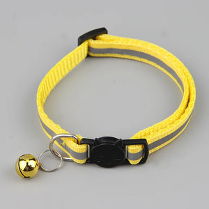 12 Colors Reflective Cats Bells Collars Adjustable Dog Leash Pet Collar for Cats and Small Dogs Pet Supplies Free Shipping 2022