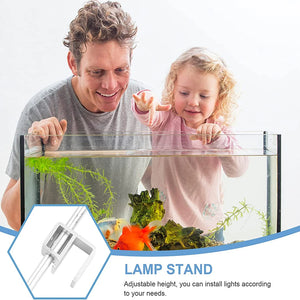 Adjustable Tank Mount Bracket Aquarium Light Stand Universal Fish Tank Light Holder Lamp Stand Hanging Kit Aquarium Accessories