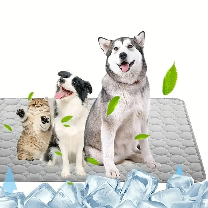 Pet Self Cooling Mat, Ice Silk, Cooling Pad for Dogs and Cats, Ideal for Pet Beds, Kennels, Couches and Floors