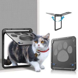 Lockable Magnetic Screen Pet Gate Door Outdoor Dogs Cats Window Gate House Enter Freely Garden Patio Safe Easy Install