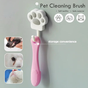 Dog Cat Cleaning Supplies Soft Pet Finger Brush Cats Brush Toothbrush Tear Stains Brush Eye Care Pets Cleaning Grooming Tools