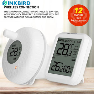 INKBIRD IBS-P01R Wireless Floating Pool Thermometer Pet Bath for Swimming Pool, Bath Water, Spas, Aquariums & Fish Ponds