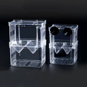 Aquarium Accessories Acrylic Fish Breeding Isolation Box Fish Tank Aquarium Breeder Double Guppies Hatching Incubator