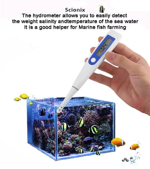 Color Screen Seawater Electronic Hydrometer Salinity Meter High Precision Digital   Aquarium  Seafood Farmi