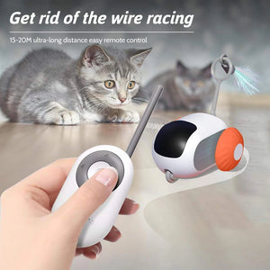 2 Modes Smart Cat Toy Automatic Moving Remote Controlled Toy Car for Cats Dogs Interactive Playing Kitten Training Pet Supplies