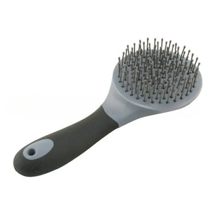 Horse Mane & Tail Brush Round Shaped Soft Rubber Grip  Needle Bristles Stable Cleaning Kit Horse Grooming Brush