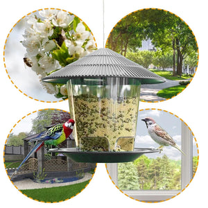 Garden Gazebo Hanging Wild Bird Feeder Outdoor Container With Hang Rope Pet Bird Feeding House Type Bird Feeder New Dropshipping