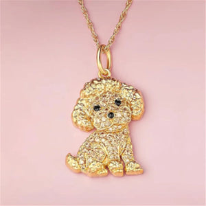 Exquisite and Cute Poodle Pendant Necklace for Women Elegant Pet Puppy Jewelry Animal Accessories Memorial Gift for Dog Lovers