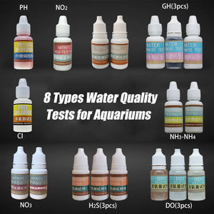 PH NH4 NO2 No3 GH CI H2S aquarium fish tank water quality testing solution aquaculture water quality Testing monitoring agent