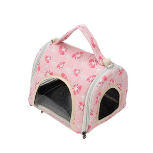 Pet Hamster Travel Carrier Bag Chinchilla Guinea Pig Bunny Breathable Carrier Cage Warm Soft Travel Walking Small Animal Carrier