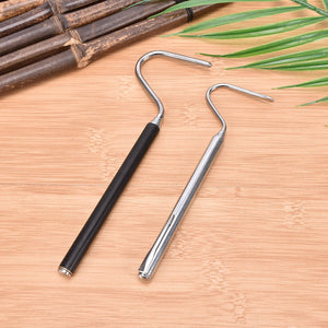 Extendable Pin Hook Telescopic Stainless Steel Snake Reptiles Capture Hook Reptile Catcher Retractable Snakes Catching Tool