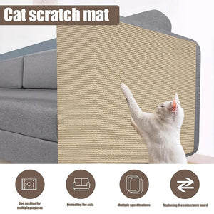 Scratching Mat Cat Protect Furniture Trimmable Self-adhesive Cat Climbing Blanket Wall Sofa Anti-Cat Scratch DIY Cat Scratch Pad