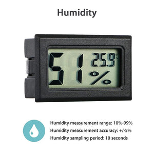 Mini Digital LCD Indoor Convenient Temperature Sensor Humidity Meter Thermometer Hygrometer Gauge for Refrigerator Aquarium