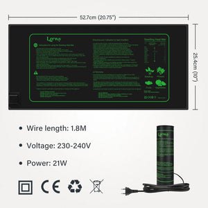 Indoor Seedling Heating Mats Greenhouse Plants Warming Pad Propagation Germination Tray Hydroponic Terrarium Reptile Heated Pads