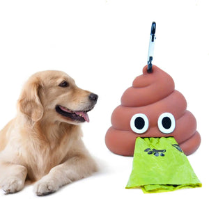 Poop Waste Bag Dispenser for Dog Waste Carrier Includes 1 Roll 15 Bags Pet Supply Accessory Dog Cat Small Tools Poop Bag Holder