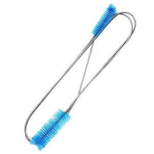 Aquarium Pipe Cleaning Brush Fish Tank Cleaner Tube Stainless Steel Water Filter Air Tube Flexible Double End Hose Accessories