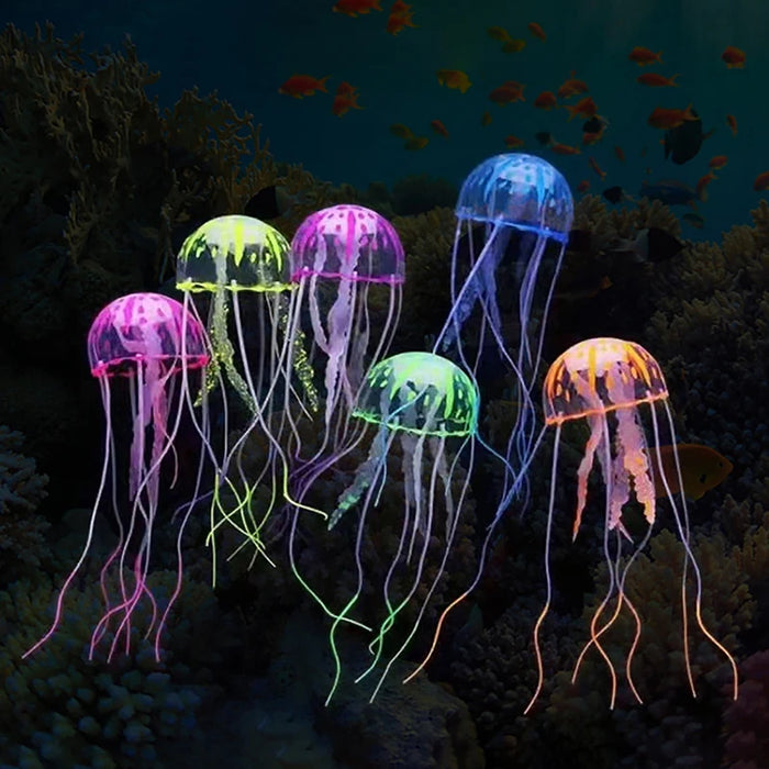 Marine Aquarium Decoration Jellyfish for Aquarium Decors Luminous Accessories Aquatic Plants for Natural Aquariums & Fish Bowls