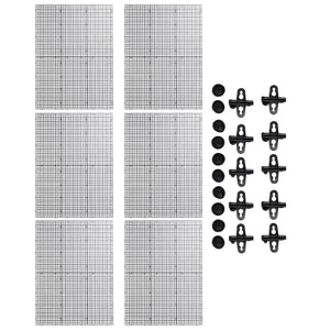 Tank Bottom Isolation- 6Pcs Aquarium Divider Tray Grid Crate Tank Divider Filter for Mixed Breeding 30x15cm