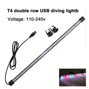 17-47cm Aquarium LED Lighting Submersible Mood Lamp USB Waterproof Fish Tank Decorative Plant Grow Light Accessories  110-240V