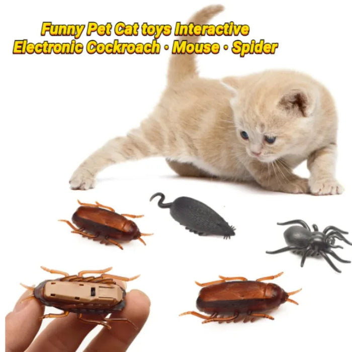 Funny Pet Cat Toys Interactive Electronic Toy Cockroach Mouse Spider for Cats Dogs Puppy Training Toys Pet Product cats