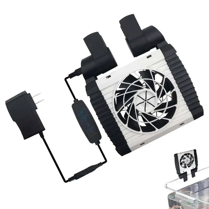 Aquarium Chiller Fan 6-Level Speed Adjustable Aquarium Chiller Quiet Strong Wind Portable Aquarium Cooler For Water Cooling