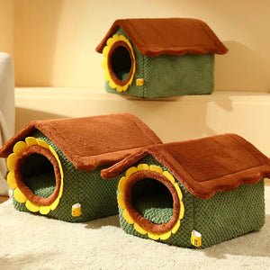 Cat Winter House Cat Hiding House Habitats kennel For Indoor Dogs Puppy Small Pet Sleeping Bed Pet Tent Dog Beds And Furniture