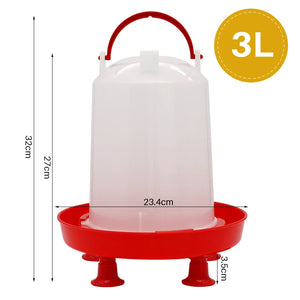 1Pc 1.5kg/3L Poultry Automatic Drinker Bucket Chicken Feeder Barrel Water Bucket Quail Drinking Farm Chicken Coop Water Supply