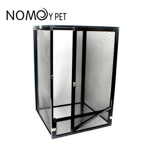 Detachable Reptile Terrarium Habitat Tank Aluminium Air Screen Cage Reptiles Cage with Cover Rainforest Habitat Lizard Chameleon