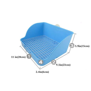 Pet Toilet Square Potty Trainer Corner Litter Tray Bedding Box Pet Pan for Small Animals/rabbit/Rat/Guinea Pig /Ferret/Cats