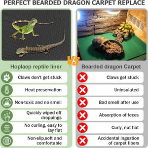 Reptiles Bedding Mat for Terrariums Waterproof Leathers Carpet Bearded Dragons Substrate Liner Mats for Chameleons Geckos