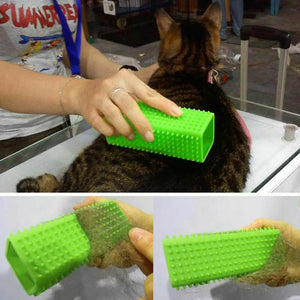 Silicone Pet Hair Removal Brush Cat Grooming Tool Cleaner Brush Comb Cube Cat DogHair Shedding Trimming Massage Pet