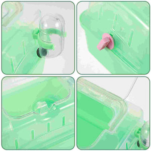 Plastic Hamster Cage Transparent Small Animal Cage Large Hamster Castle Cage Small Pet Habitat Rat Hamster Guinea Pig